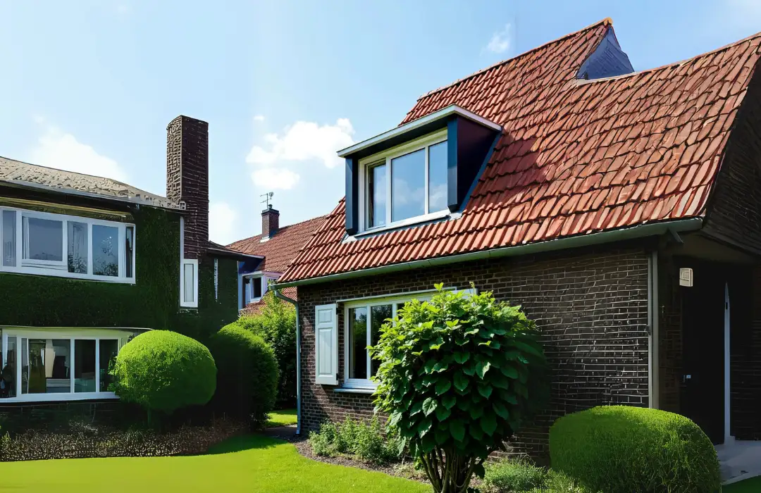 Dakkapel op zolder in Nederlandse woning.